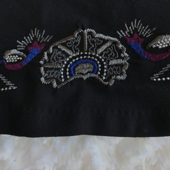 Free People Floral Embroidered Holiday Dress Black - Picture 5 of 5